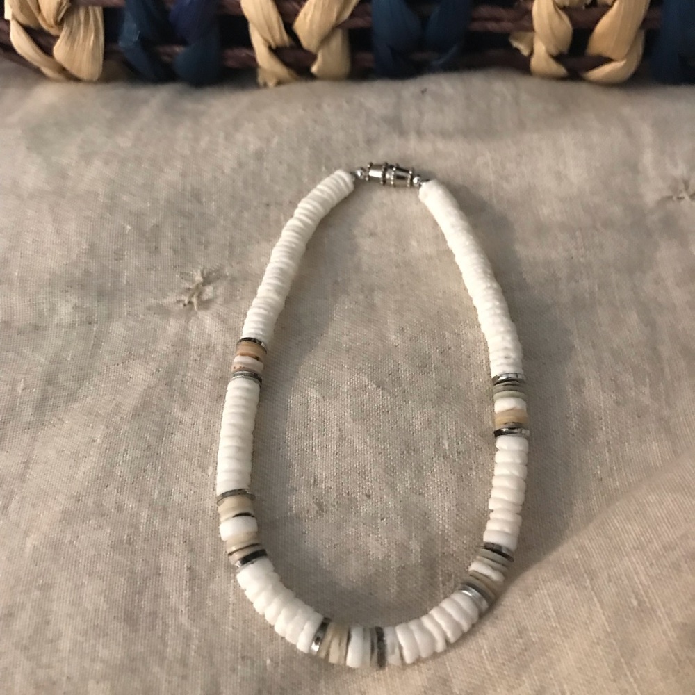 Puka shell anklet